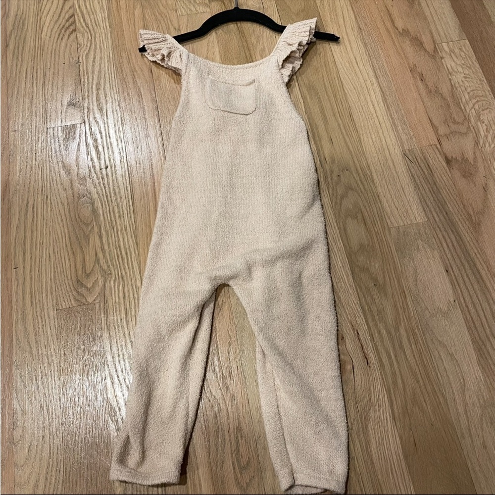 Zara Cream Ruffle Strap Jumpsuit